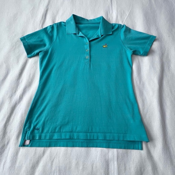Peter Millar Masters Performance Tech Teal Green Golf Polo Shirt Women’s Medium - Picture 7 of 12